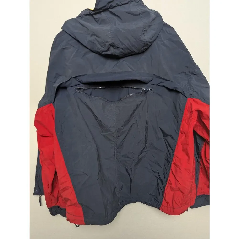 Vintage Legend Race Sport‎ Convertible Rain Jacket w/ Hood Size XL